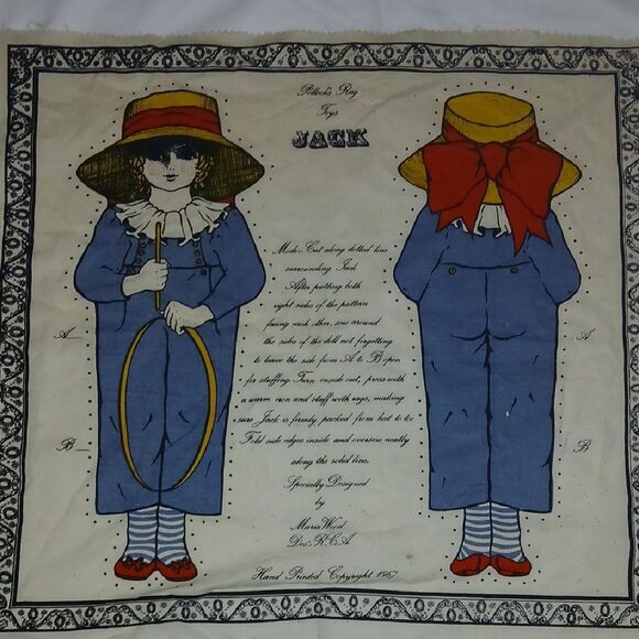 Vintage Cuttout Cotton Stuff Dolls - Picture 4 of 7